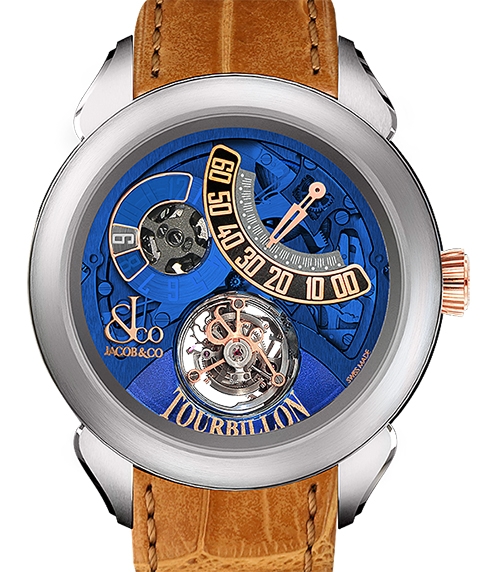 Replica Jacob & Co PT520.24.NS.QB.A tourbillon Palatial Flying Tourbillon Hours & Minutes watch